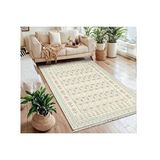 Vivense Bej Çiçek Dokuma Taban Hali, 487 Yng, 120x180 Cm Çok Renkli