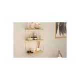 Vivense BİNO OVAL AHŞAP BANYO MUTFAK RAFI, GOLD