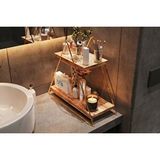 Vivense Bino Üçgen Masif Paslanmaz Mutfak Banyo Düzenleyici Raf, Gold Altın
