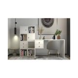 Vivense Bk Çalışma Masası, Kitaplıklı - 120 cm x 60 cm - Beyaz