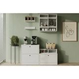 Vivense Bk Çok Amaçlı Dolap, Duvara Monte Raflı, Kbr - Beyaz - 130.8 cm x 40 cm x 71.4 cm