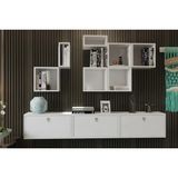 Vivense Bk Çok Amaçlı Dolap, Duvara Monte Raflı, Nrg - Beyaz - 196.2 cm x 30 cm x 33.6 cm