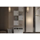 Vivense Bk Çok Amaçlı Dolap, Duvara Monte Raflı, Nrg - Beyaz - 65.4 cm x 30 cm x 33.6 cm