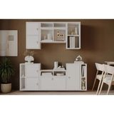 Vivense Bk Çok Amaçlı Dolap, Duvara Monte Üst Modül, Kbr - Beyaz - 162.8 cm x 30 cm x 65.4 cm