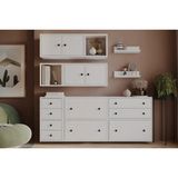 Vivense Bk Çok Amaçlı Dolap, Duvara Monte Üst Modül, Kbr - Beyaz - 164.4 cm x 30 cm x 65.4 cm