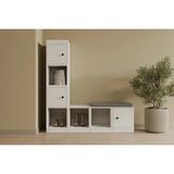 Vivense Bk Concept Ayakkabılık, 3 Kapaklı, MST-AYK-1009 - Beyaz