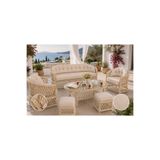 Vivense BODRUM RATTAN BAHÇE BALKON OTURMA GRUBU, 5 KİŞİLİK, BEJ