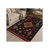 Vivense Bohem Motifli Vintage Dokuma Taban Hali, 378 Yng, 120x180 Cm Çok Renkli