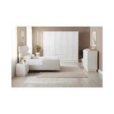 Vivense Boston Yatak Odası Takımı, 6 Kapaklı - Beyaz - 160X200