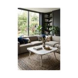 Vivense Butterfly Kare Orta Sehpa, Beyaz - 90 cm x 90 cm x 45 cm
