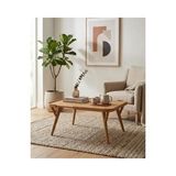 Vivense Butterfly Kare Orta Sehpa, Meşe - 90 cm x 90 cm x 45 cm