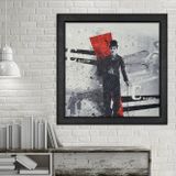 Vivense Charlie Chaplin Yağlı Boya Dokulu Ahşap Tablo