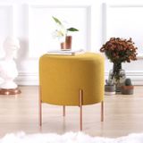 Vivense Collection Copper Yuvarlak Hardal Puf