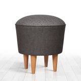 Vivense Collection Sandy Gri Ahşap Ayak Puf