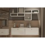 Vivense Consola Geniş Depolama Alanlı Duvara Monte Çok Fonksiyonlu Konsol NRG-KNS-1013 - 135 cm x 30 cm x 110 cm - Beyaz