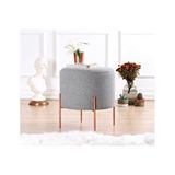 Vivense Copper Puf, Yuvarlak Gri