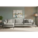 Vivense Cosy Köşe Koltuk, Metal Ayak, Sol Köşe, Kül Gri - 301 - Siyah - 210 cm x 100 cm x 93 cm