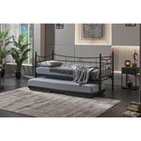 Vivense Daily Daybed Metal Yavrulu Karyola, Siyah, 90x200 Siyah