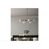 Vivense Designer Altili Sirali Avize, Eskitme Gold, Beyaz Camli Altın