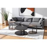 Vivense Desıre Orta Sehpa Set - 78 cm x 78 cm x 35 cm - Siyah