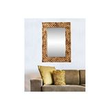 Vivense Dfn Wood Dekoratif Duvar Aynası, Kahverengi, 70X50