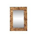 Vivense Dfn Wood Dekoratif Duvar Salon Aynası, 100X60 - Kahverengi