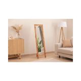 Vivense Dfn Wood Doğal Ahşap Dekoratif Ayaklı Boy Aynası, 140X40 - Kahverengi