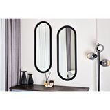 Vivense Dfn Wood Ovaline Oval Siyah İkili Konsol Aynasi, 35x95 Cm Siyah
