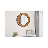 Vivense Dfn Wood Terra Yuvarlak Dekoratif Banyo Aynası, 70X70 cm
