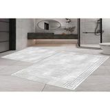 Vivense Dijital Baskı, Kaymaz Taban Ikili Banyo Paspası 100X60 + 60X50 cm RVG5-0473 - Gri - 60 cm x 100 cm x 1 cm