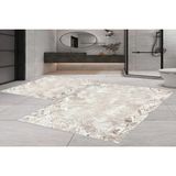 Vivense Dijital Baskı, Kaymaz Taban Ikili Banyo Paspası 100X60 + 60X50 cm RVG5-0561 - Krem - 60 cm x 100 cm x 1 cm