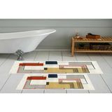 Vivense Dijital Baskı, Kaymaz Taban Ikili Banyo Paspası 100X60 + 60X50 cm RVG5-0584 - Sarı - 60 cm x 100 cm x 1 cm