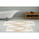 Vivense Dijital Baskı, Kaymaz Taban Ikili Banyo Paspası 100X60 + 60X50 cm RVG5-0769 - Bej - 60 cm x 100 cm x 1 cm