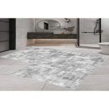 Vivense Dijital Baskı, Kaymaz Taban Ikili Banyo Paspası 100X60 + 60X50 cm RVG5-1604 - Gri - 60 cm x 100 cm x 1 cm