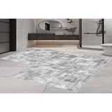 Vivense Dijital Baski, Kaymaz Taban İkili Banyo Paspasi 100x60 + 60x50 Cm Rvg5-1604 Gri