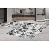 Vivense Dijital Baskı, Kaymaz Taban Ikili Banyo Paspası 100X60 + 60X50 cm RVG5-1606 - Siyah - 60 cm x 100 cm x 1 cm
