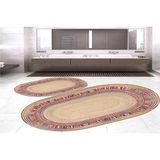 Vivense Dijital Baskı, Kaymaz Taban Ikili Banyo Paspası 100X60 + 60X50 cm RVG5-3028 - Bej - 60 cm x 100 cm x 1 cm