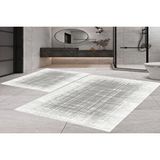 Vivense Dijital Baski, Kaymaz Taban İkili Banyo Paspasi 100x60 + 60x50 Cm Rvg5-fnl306 Gri