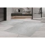 Vivense Dijital Baskı, Kaymaz Taban Ikili Banyo Paspası 100X60 + 60X50 cm RVG5-FNL319 - Gri - 60 cm x 100 cm x 1 cm