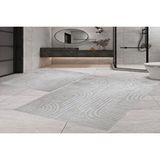 Vivense Dijital Baski, Kaymaz Taban İkili Banyo Paspasi 100x60 + 60x50 Cm Rvg5-fnl319 Gri