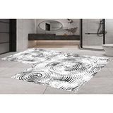 Vivense Dijital Baski, Kaymaz Taban İkili Banyo Paspasi 100x60 + 60x50 Cm Rvg5-fnl327 Beyaz
