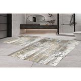 Vivense Dijital Baski, Kaymaz Taban İkili Banyo Paspasi 100x60 + 60x50 Cm Rvg5-fnl449 Kahverengi