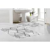 Vivense Dijital Baskı, Kaymaz Taban Ikili Banyo Paspası 100X60 + 60X50 cm RVG5-FNL467 - Gri - 60 cm x 100 cm x 1 cm