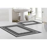Vivense Dijital Baski, Kaymaz Taban İkili Banyo Paspasi 100x60 + 60x50 Cm Rvg5-fnl477 Siyah