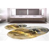 Vivense Dijital Baskı, Kaymaz Taban Ikili Banyo Paspası 100X60 + 60X50 cm RVG5-HY1044 - Sarı - 60 cm x 100 cm x 1 cm