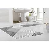 Vivense Dijital Baski, Kaymaz Taban İkili Banyo Paspasi 100x60 + 60x50 Cm Rvg5-sd540 Gri