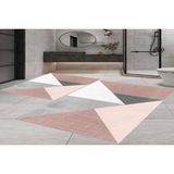 Vivense Dijital Baskı, Kaymaz Taban Ikili Banyo Paspası 100X60 + 60X50 cm RVG5-SD554 - Pembe - 60 cm x 100 cm x 1 cm