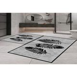 Vivense Dijital Baskı, Kaymaz Taban Ikili Banyo Paspası 100X60 + 60X50 cm RVG5-SM185 - Gri - 60 cm x 100 cm x 1 cm