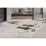 Vivense Dijital Baski, Kaymaz Taban İkili Banyo Paspasi 100x60 + 60x50 Cm Rvg5-sm286 Gri
