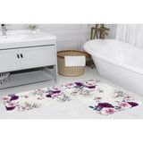 Vivense Dijital Baskı, Kaymaz Taban Ikili Banyo Paspası 100X60 + 60X50 cm RVG5075 - Mor - 60 cm x 100 cm x 1 cm